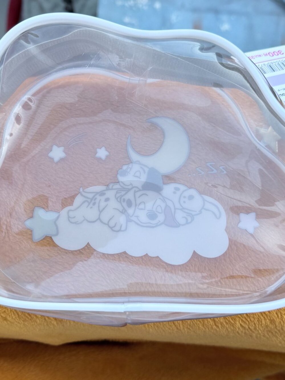 Disney 101 Dalmatians Clear Cloud Shaped Bag Pouch Sleeping Puppies Dogs - Picture 2 of 2